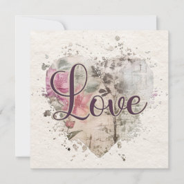 ロマンチックラブハートノートカード ノートカード