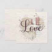 ロマンチックラブハートノートカード ノートカード (正面/裏面)