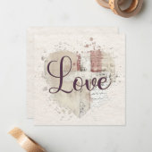 ロマンチックラブハートノートカード ノートカード (正面/裏面インサイチュ)