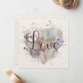 ロマンチックラブハートノートカード ノートカード (正面/裏面インサイチュ)