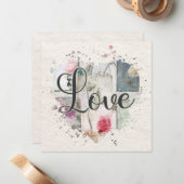 ロマンチックラブハートノートカード ノートカード (正面/裏面インサイチュ)