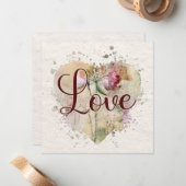 ロマンチックラブハートノートカード ノートカード (正面/裏面インサイチュ)