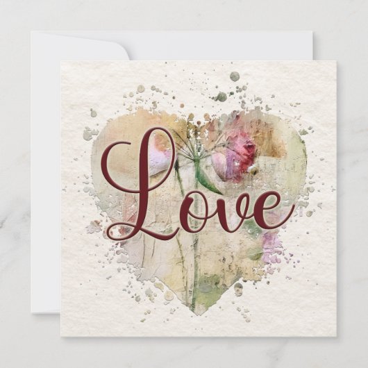 ロマンチックラブハートノートカード ノートカード (正面)