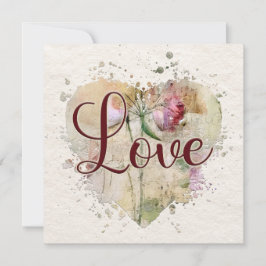 ロマンチックラブハートノートカード ノートカード