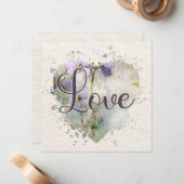 ロマンチックラブハートノートカード ノートカード (正面/裏面インサイチュ)