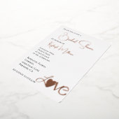 ロマンチックラブハートブライダルシャワー 箔招待状 (回転した状態)