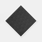 ロマンチックラブハートブラックナプキン スタンダードランチョンナプキン (角)