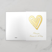 ロマンチックラブハート永遠 箔グリーティングカード (外側レイダウン)