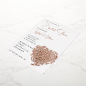 ロマンチックラブワードハートブライダルシャワー 箔招待状 (回転した状態)