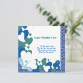 ロマンチックラブ名言 ハートを一掃するバレンタインカード (スタンド正面)