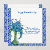 ロマンチックラブ引用文スウィートアートフローラ花瓶カスタム (正面/裏面)