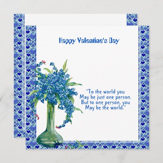 ロマンチックラブ引用文スウィートアートフローラ花瓶カスタム (正面/裏面)