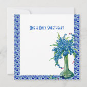 ロマンチックラブ引用文スウィートアートフローラ花瓶カスタム (裏面)