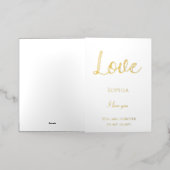 ロマンチックラブ引用文 箔グリーティングカード (外側レイダウン)