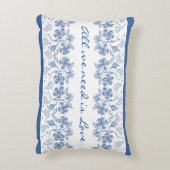 ロマンチックラブ文字インディゴブルー縁どフローラ アクセントクッション (裏面(縦))