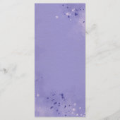 ロマンチックラベンダーウォーターカラーフローラ春の結婚式 メニュー (裏面)