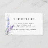 ロマンチックラベンダーウォーターカラーフローラ詳細 エンクロージャーカード (正面)