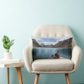 ロマンチックリラックスカップルの湖波止場 ランバークッション (椅子)