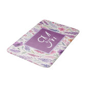 ロマンチックリラピンクパステルボタニカル春メドウ バスマット (アングル)