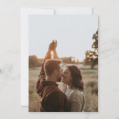 ロマンチックリースモノグラム結婚フォト 招待状 (裏面)