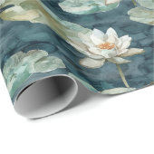 ロマンチックレイクウォーターリリーフローラブライダルシャワー ラッピングペーパー (ロールコーナー)
