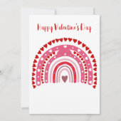 ロマンチックレインボーヴァレンティーンズデイハートパーティー 招待状 (裏面)