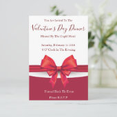 ロマンチックレッドバレンタイン招待状 招待状 (スタンド正面)