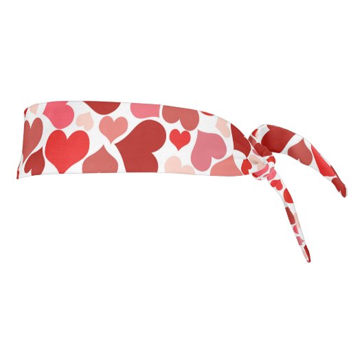 ロマンチックレッドピンクハートラブバレンタイン タイヘッドバンド (回転90)