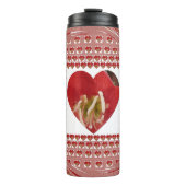 ロマンチックレッドフラワーハートデザイン4特別な瞬間 タンブラー (正面)