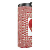 ロマンチックレッドフラワーハートデザイン4特別な瞬間 タンブラー (回転左)