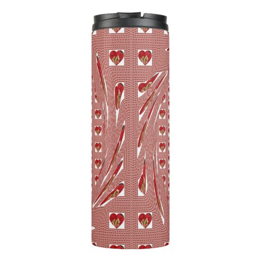 ロマンチックレッドフラワーハートデザイン4特別な瞬間 タンブラー (裏面)