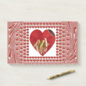 ロマンチックレッドフラワーハートデザイン4特別な瞬間 ポストイット (デスク)