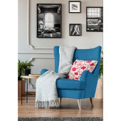 ロマンチックレッドフローラ クッション