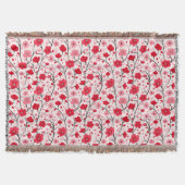 ロマンチックレッドフローラ スローブランケット (正面)