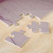 ロマンチックレッドブルゴーニュバラ金ゴールドフローラ ジグソーパズル (側面)