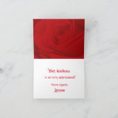 ロマンチックレッドローズサンキューカード サンキューカード (内部)