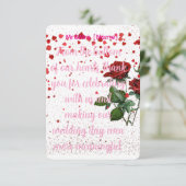 ロマンチックレッドローズ結婚ズサンキューカード | エレガント サンキューカード (スタンド正面)