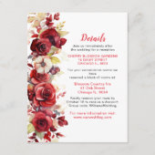 ロマンチックレッドローズ結婚フローラ詳細 エンクロージャーカード (正面)