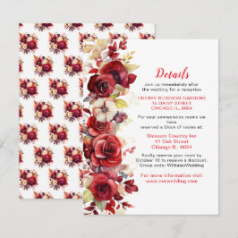 ロマンチックレッドローズ結婚フローラ詳細 エンクロージャーカード