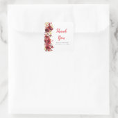 ロマンチックレッドローズ結婚フローラ スクエアシール (バッグ)