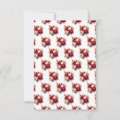 ロマンチックレッドローズ結婚フローラ 出欠カード (裏面)