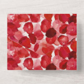 ロマンチックレッドローズ結婚花びら オールインワン招待状 (裏面)