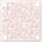 ロマンチックレッドローズ花びらフローラ ガラスコースター (裏面)