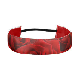 ロマンチックレッドローズ アスレチックヘッドバンド