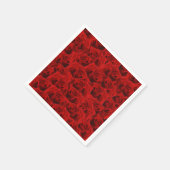 ロマンチックレッドローズ スタンダードカクテルナプキン (角)