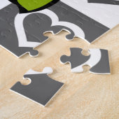 ロマンチックレッドローズ&ハート- ジグソーパズル (側面)