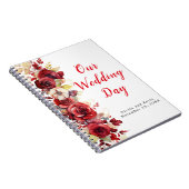 ロマンチックレッドローゼスフローラウェディングプランナー ノートブック (右側)
