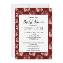 ロマンチックレッドローゼスフローラブライダルシャワー