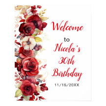 ロマンチックレッドローゼスフローラ誕生会