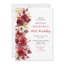 ロマンチックレッドローゼスフローラ誕生会